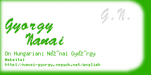 gyorgy nanai business card